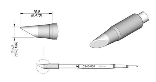 CARTRIDGE BEVEL Ø 3.5 HT | Pack of 10