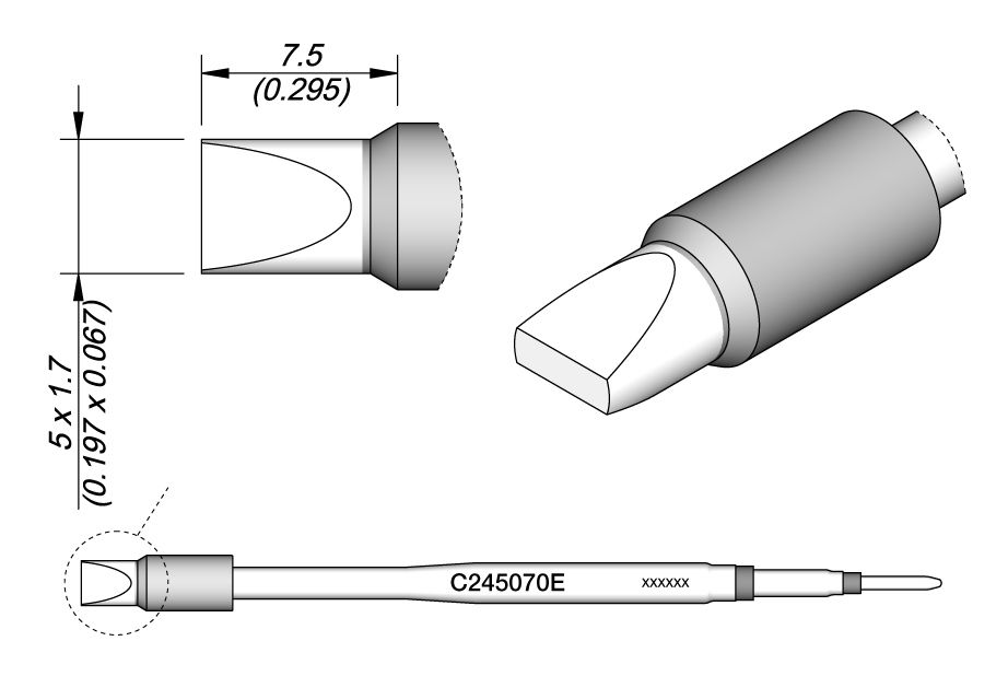 CARTRIDGE CHISEL5 X 1.7 HT EL | Pack of 10