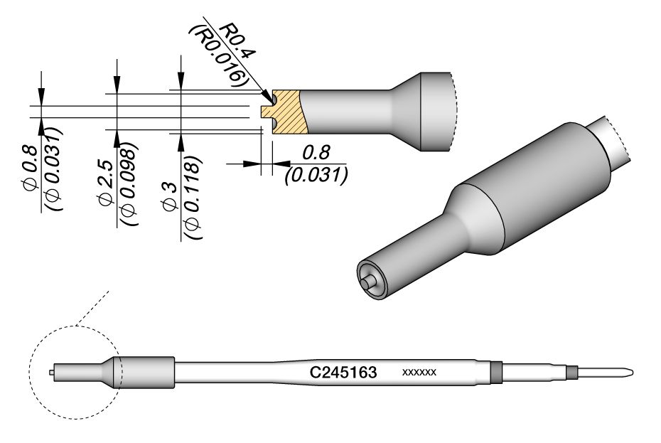 CARTRIDGE PLASTICS RIVET Ø 2.5 | Pack of 10