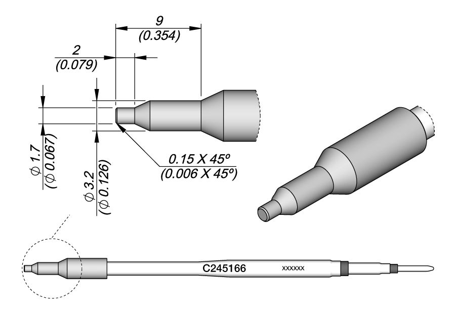 Cartridge Plastics Inox. Ø1.7-10PK