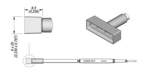 CARTRIDGE FOR PLASTICS 20X6 | Pack of 10