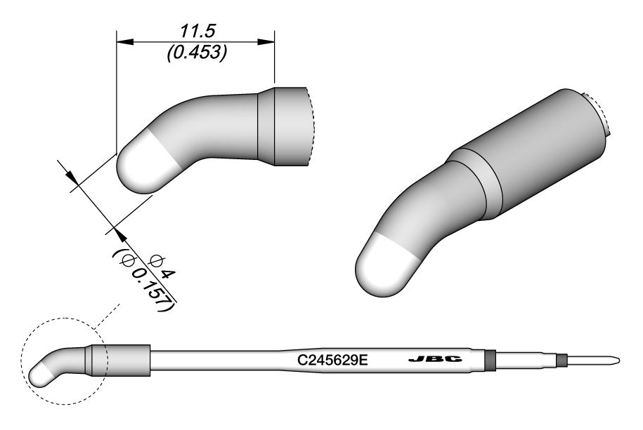 CARTRIDGE BENT Ø 4 EL | Pack of 10