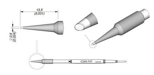 CARTRIDGE BEVEL  Ø 0.6 | Pack of 10