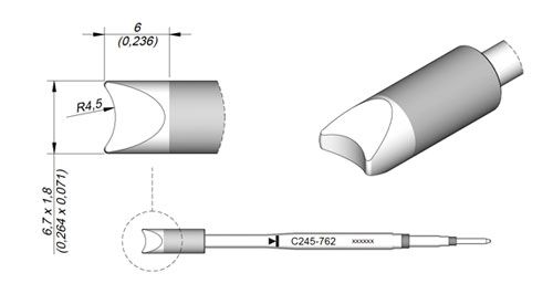 CARTRIDGE PIN/CONNECTOR RAD.  4.5| Pack of 10