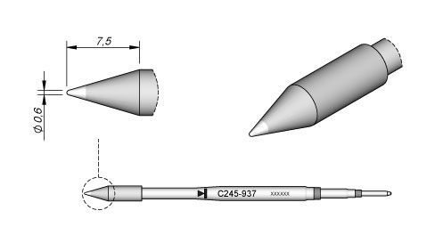 Cartridge Conical Ø 0.6 HT-10PK
