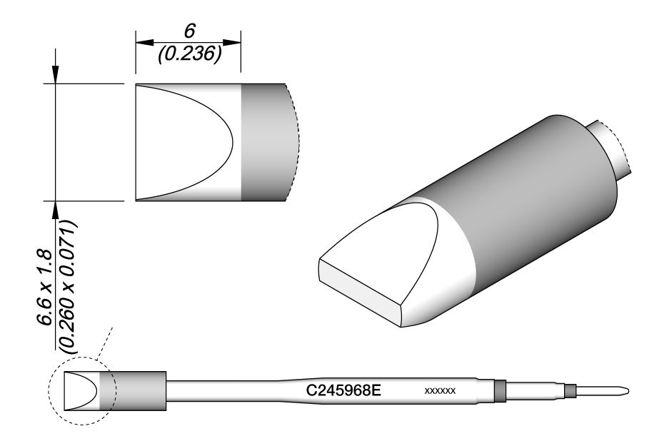CARTRIDGE CHISEL 6.6X1.8 HT EL | Pack of 10