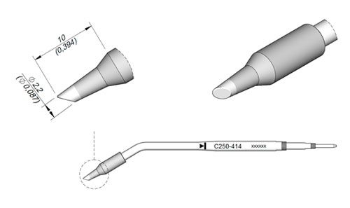 CARTRIDGE BEVEL Ø 2.2 | Pack of 10