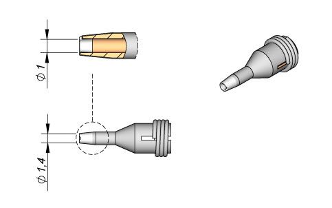 Microdesoldering Tip Ø 1 Pad-10PK