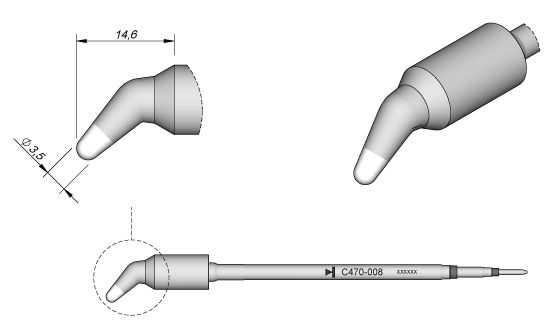 CARTRIDGE BENT Ø 3.5 | Pack of 10