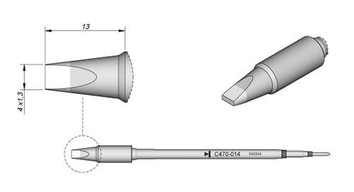 CARTRIDGE CHISEL 4 X 1.3 S1 | Pack of 10
