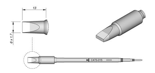 CARTRIDGE CHISEL 6 X 1.7 | Pack of 10
