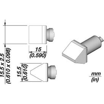 CARTRIDGE CHISEL 15.5X2.5 SQUARE| Pack of 10