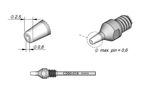 Desoldering Tip Ø 0.8-10PK