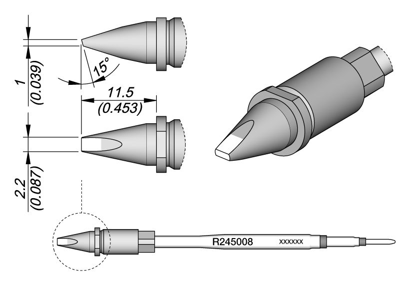 CARTRIDGE CHISEL 2.2 X 1 S1 | Pack of 10