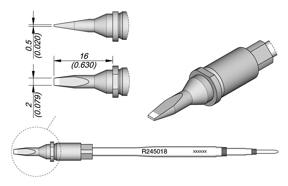 CARTRIDGE CHISEL 2 X 0.5 | Pack of 10