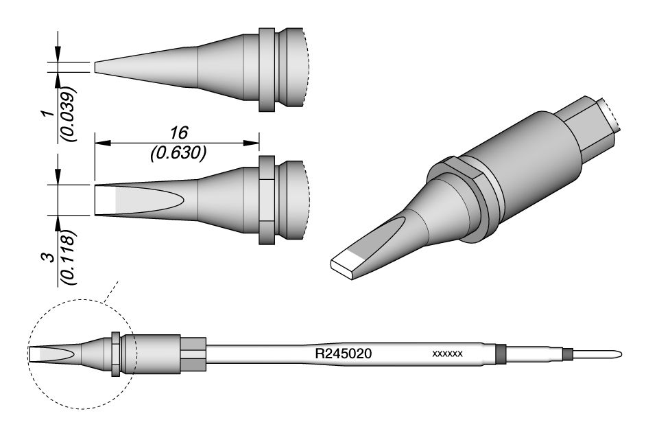 CARTRIDGE CHISEL 3 X 1 | Pack of 10