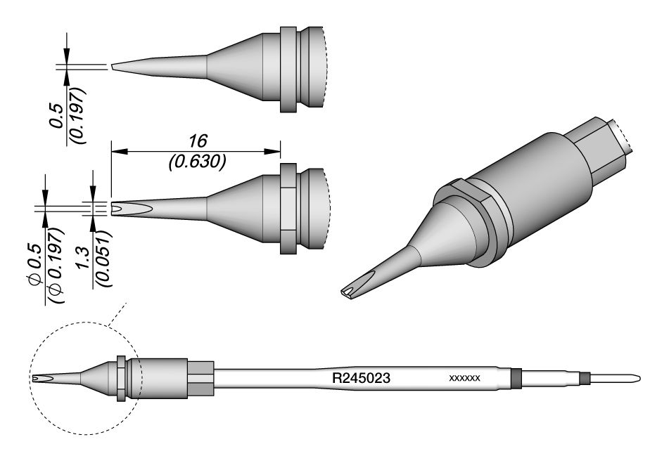 CARTRIDGE GROOVED CHISEL 1.3X0.5| Pack of 10