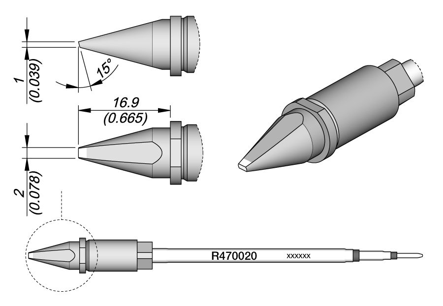 Cartridge Chisel 2 x 1 S1-10PK