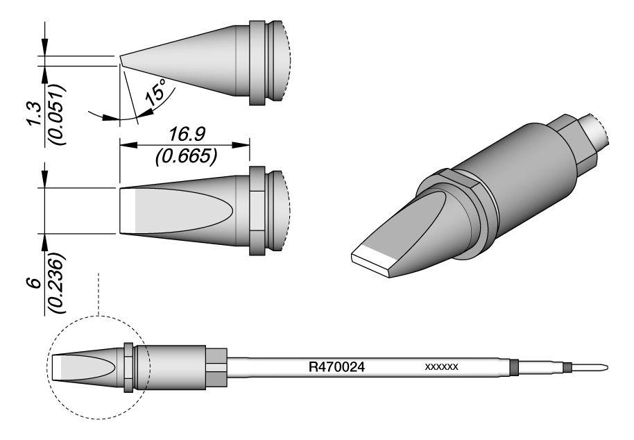 CARTRIDGE CHISEL 6 X 1.3 S1 | Pack of 10