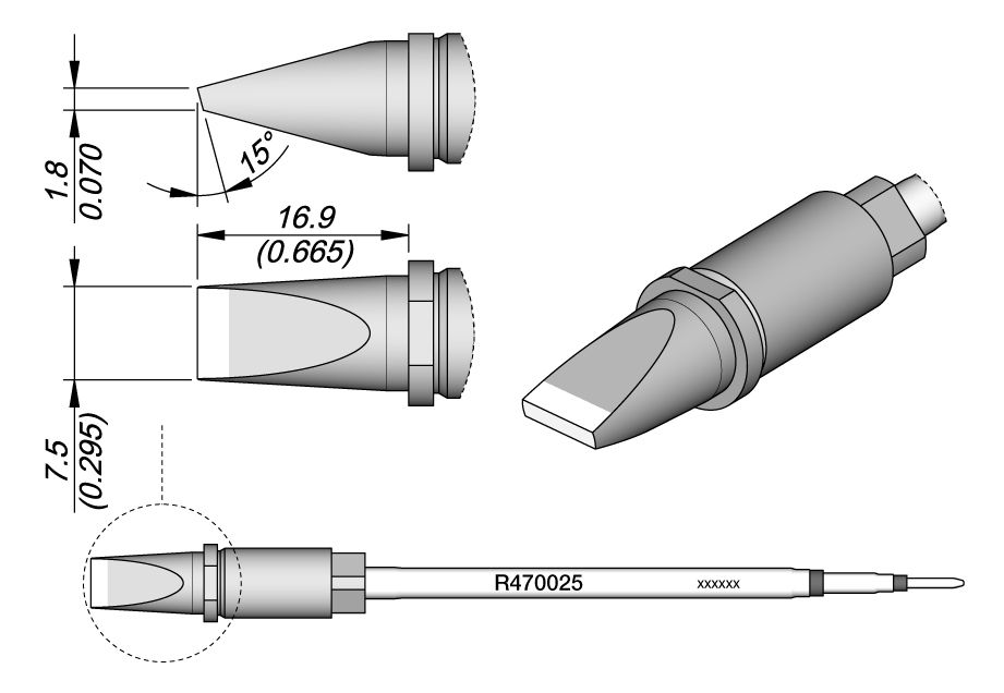 CARTRIDGE CHISEL 7.5 X 1.8 S1 | Pack of 10