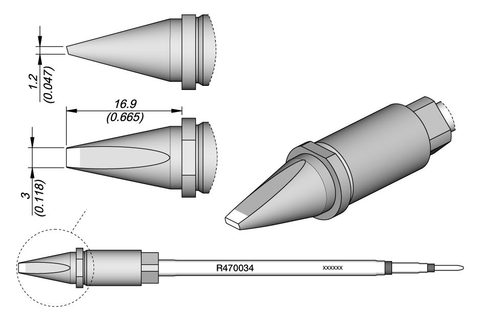 CARTRIDGE CHISEL 3 X 1.2 | Pack of 10