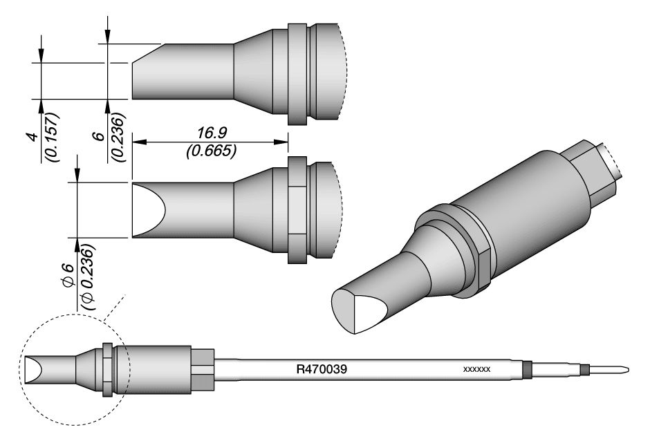 CARTRIDGE BEVEL Ø 6.0 | Pack of 10