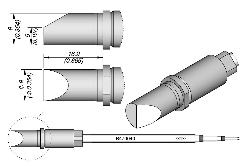 CARTRIDGE BEVEL Ø 9.0 | Pack of 10