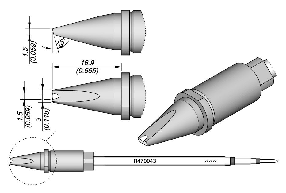 Cartridge Grooved Chisel 3X1.5-10PK — starboardtechnology