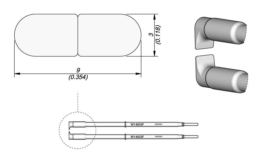 CARTRIDGES W140 FLAT 3 MM