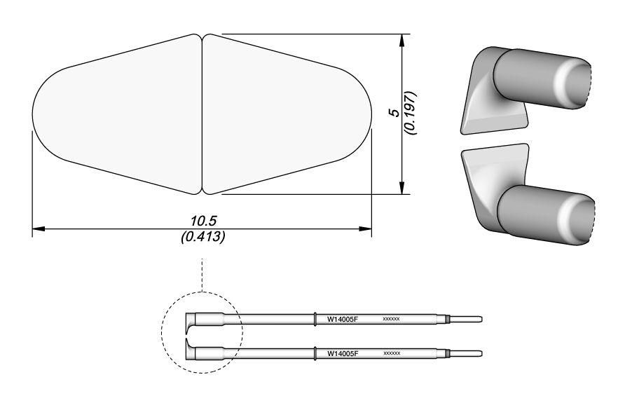 Cartridges W140 Flat 5mm-10PK