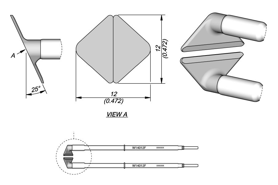 CARTRIDGES W140 FLAT 12 MM
