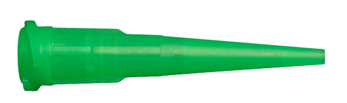 18 Gauge 1.25" Taper Tip ID .035" - Green - Box/50-100/PK