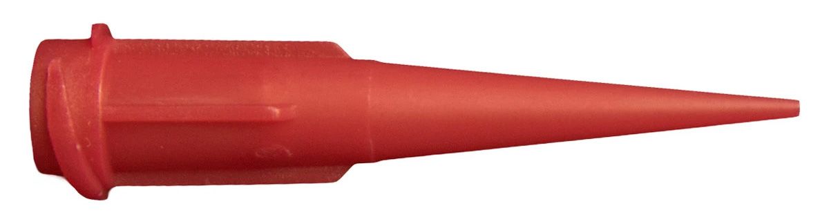 25 Gauge 1.25" High Precision Taper Tip ID .011" - Red - Box/50-100/PK