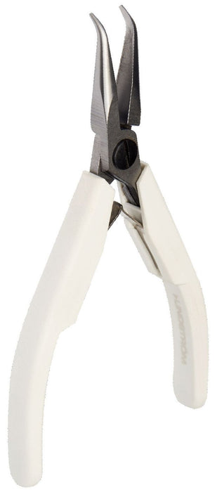 Lindstrom 7892 Supreme Series ESD-Safe Medium, Bent Chain Snipe Nose Pliers with 60&deg; Angled Smooth Jaw & Synthetic Handles, 5.08" OAL