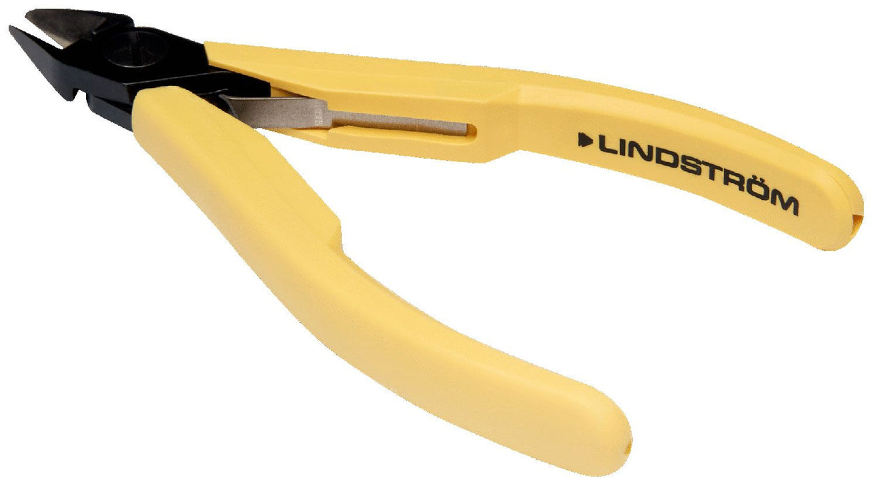 Lindstrom 8144 ESD-Safe Small Tapered Head Flush Cutter with Cushioned Grip Handles, 4.33" OAL