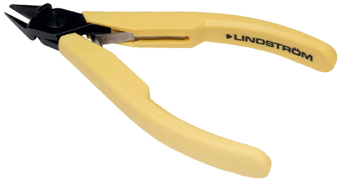 Lindstrom 8146 ESD-Safe Small Tapered Relieved Head Micro-Bevel&reg; Alloy Steel Cutter with Cushioned Grip Handles, 4.33" OAL