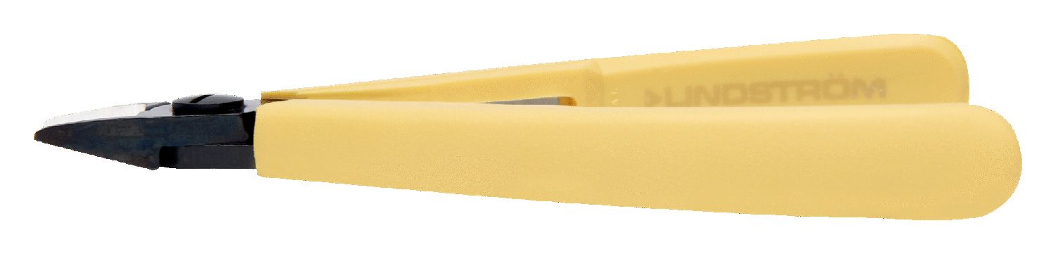 Lindstrom 8152 ESD-Safe Medium Oval Head Diagonal Ultra-Flush&reg; Alloy Steel Cutter with Cushioned Grip Handles, 4.43" OAL