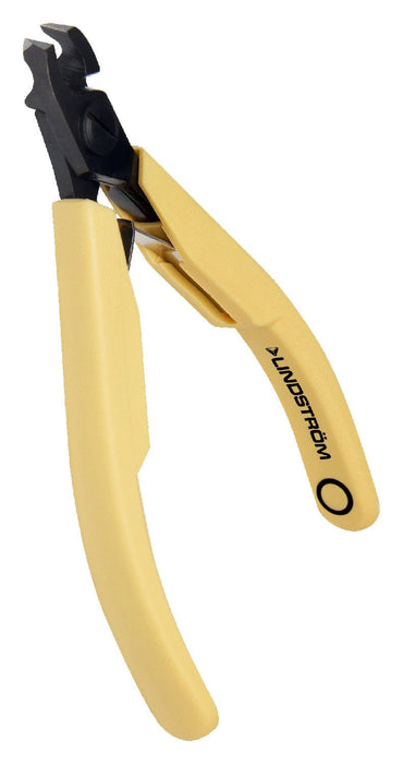 Lindstrom 8211 ESD-Safe Small Angled 20&deg; Oblique Short Head Flush Alloy Steel Cutter with Cushioned Grip Handles, 4.33" OAL