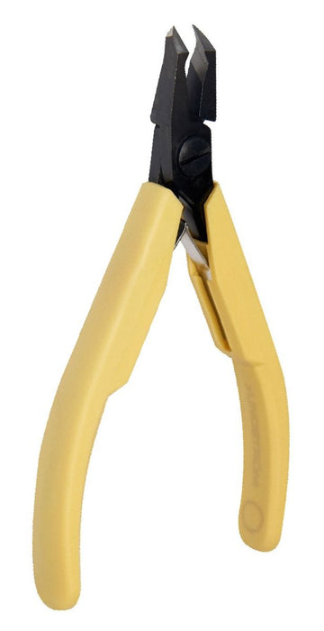 Lindstrom 8247 ESD-Safe Small 45&deg; Oblique Tapered Head Flush Alloy Steel Cutter with Cushioned Grip Handles, 4.63" OAL