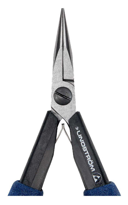 Lindstrom HS-7890 HS Series ESD-Safe Medium, Long Chain Snipe Nose Pliers with Smooth Jaw & Long HandSaver Handles, 6.47" OAL