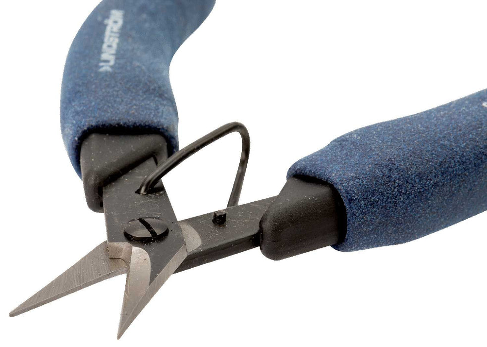 Lindstrom HS6000 Multi-Purpose Shear, Large Serrated Edge Head Smooth Carbon Steel Kevlar Cutter with Precision Screw Joint & Non-Slip Grip Handles, 5.70" OAL