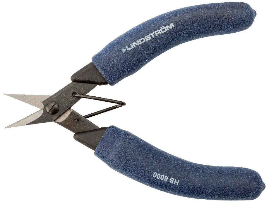 Lindstrom HS6000 Multi-Purpose Shear, Large Serrated Edge Head Smooth Carbon Steel Kevlar Cutter with Precision Screw Joint & Non-Slip Grip Handles, 5.70" OAL