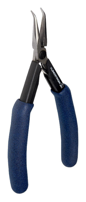 Lindstrom HS-7892 HS Series ESD-Safe Medium, Long, Bent Chain Snipe Nose Pliers with 60&deg; Angled Smooth Jaw & Long HandSaver Handles, 6.35" OAL