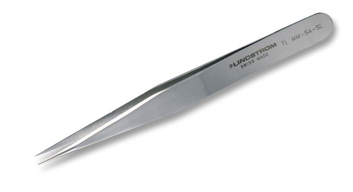 Lindstrom MM-SA-SL Stainless Steel Service Level Tweezer with Strong, Fine Tips