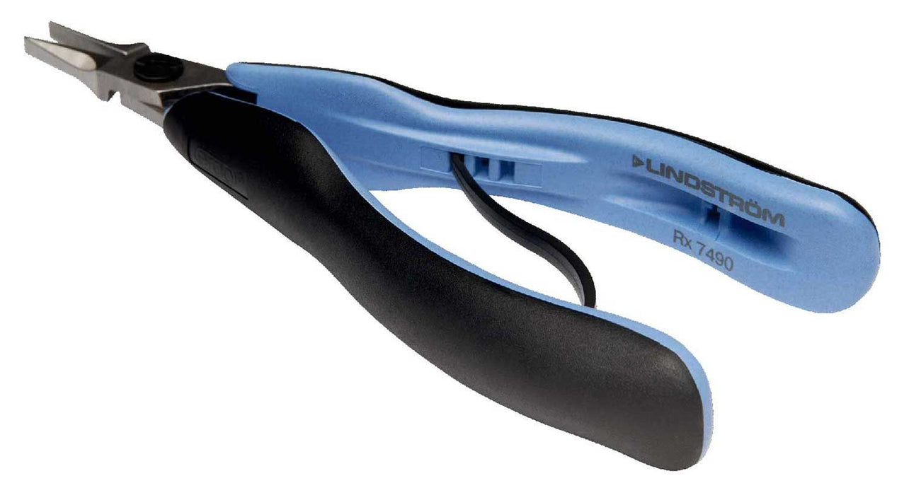 Lindstrom RX-7490 RX Series ESD-Safe Small Flat Nose Pliers with Smooth Jaw & ERGO&trade; Handles, 5.77" OAL