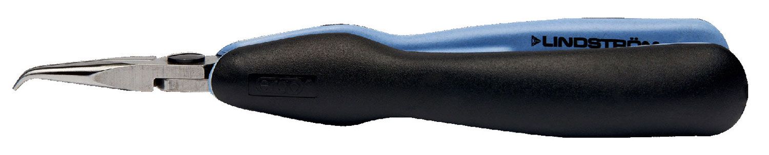 Lindstrom RX7892 RX Series ESD-Safe Medium, Bent Chain Snipe Nose Pliers with 60&deg; Angled Smooth Jaw & ERGO&trade; Handles, 6.12" OAL