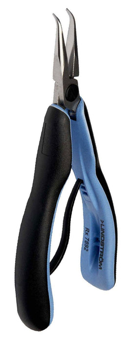 Lindstrom RX7892 RX Series ESD-Safe Medium, Bent Chain Snipe Nose Pliers with 60&deg; Angled Smooth Jaw & ERGO&trade; Handles, 6.12" OAL