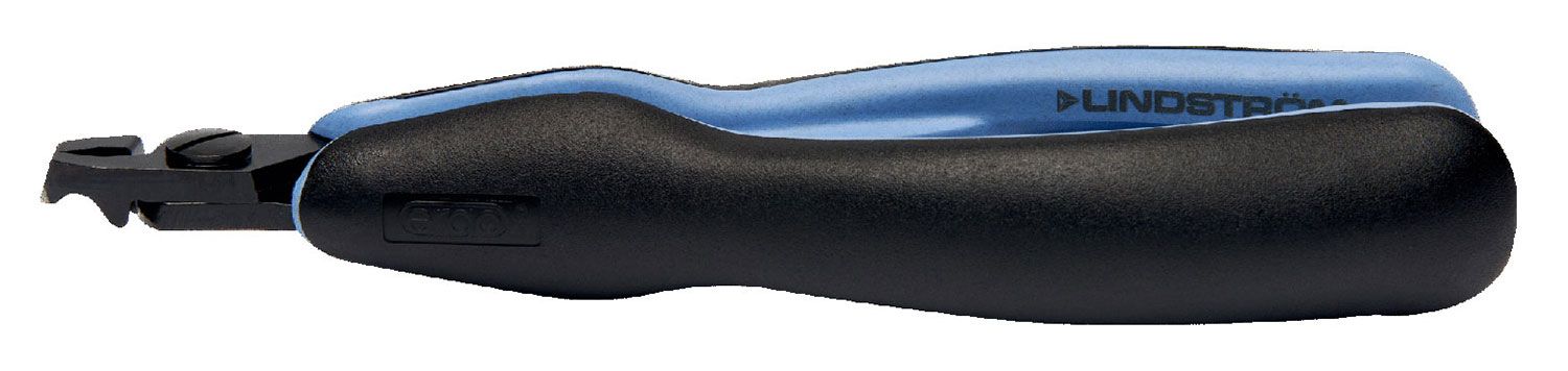 Lindstrom RX8211 ESD-Safe Small Angled 20&deg; Oblique Short Head Flush Alloy Steel Cutter with ERGO&trade; Cushioned Grip Handles, 4.33" OAL