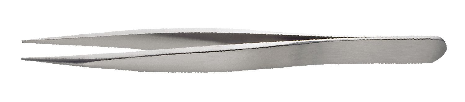 Lindstrom 00-SA High Precision ESD-Safe Flat Edge Stainless Steel Tweezer with Straight, Strong, Thick, Pointed Tips