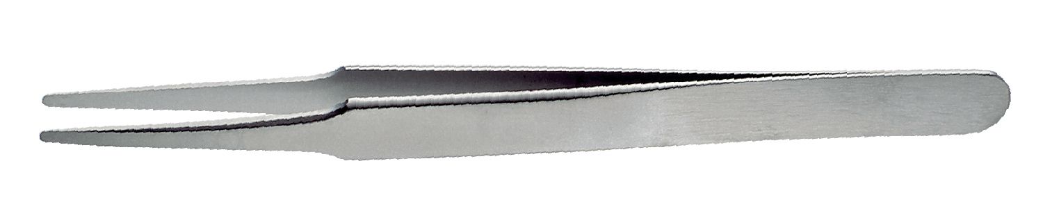 Lindstrom 2A-SA-SL Service Level ESD-Safe Stainless Steel Tweezer with Straight, Flat, Rounded, Duckbill Tips